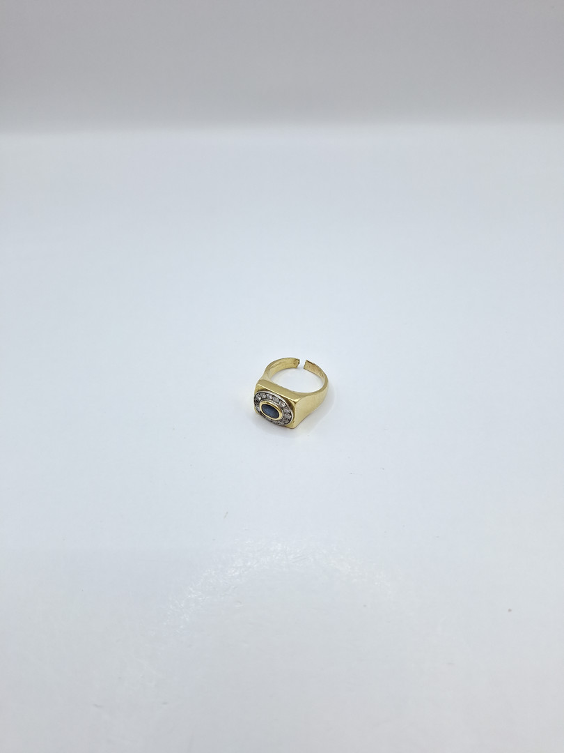 Anello oro diamanti pietra