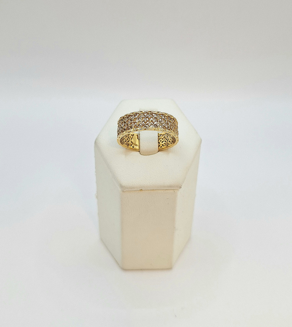 Anello oro diamantini