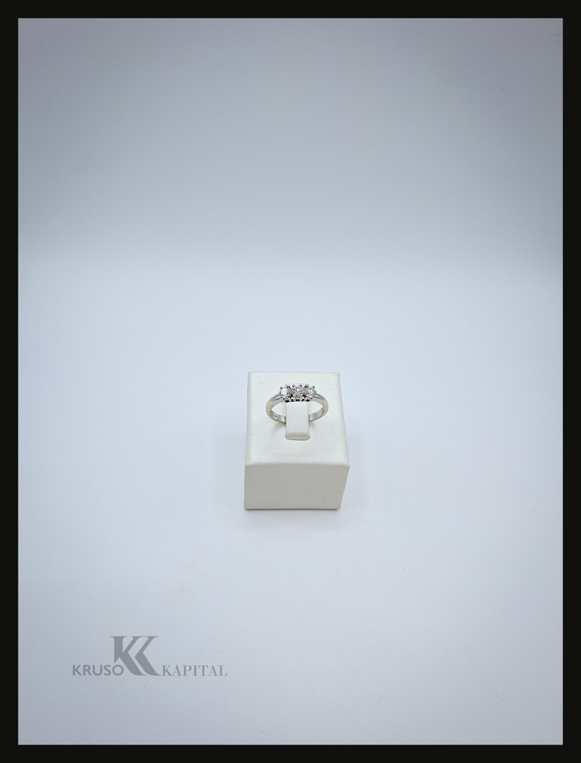 Anello "trilogy" oro diamanti