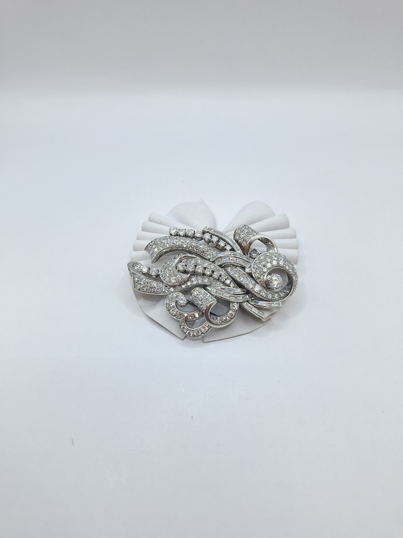 Spilla oro platino diamanti