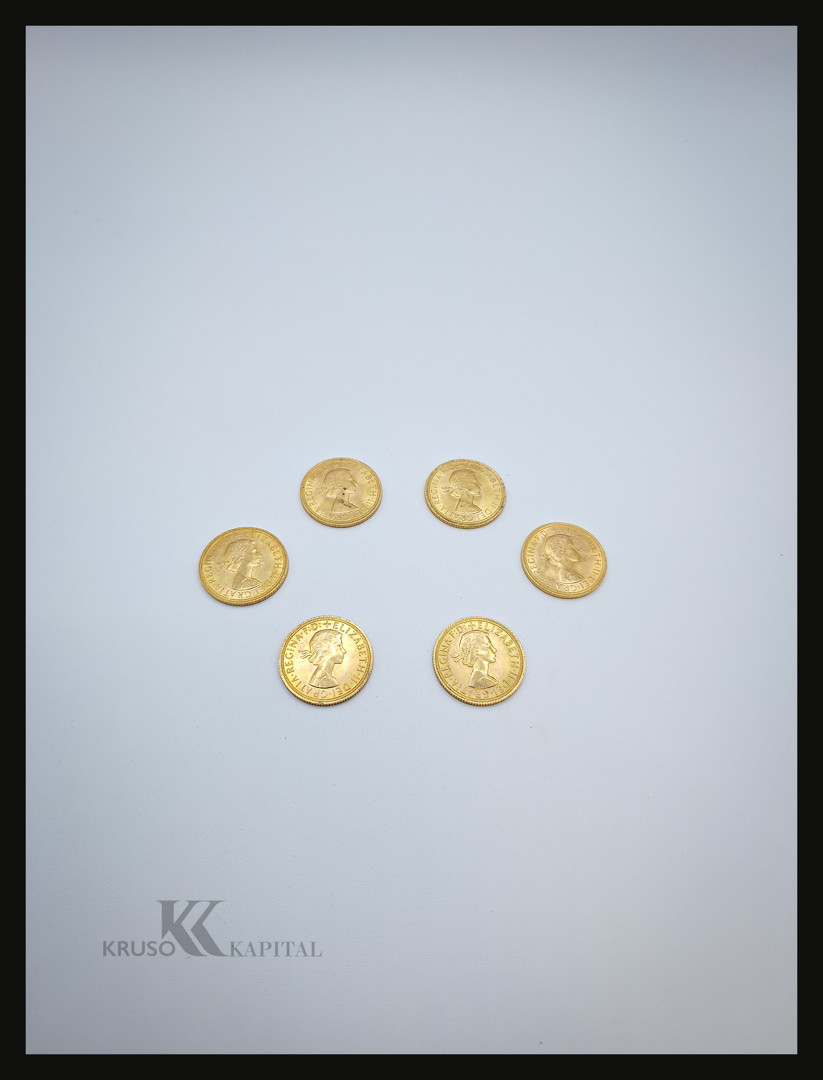 Sei pezzi oro 