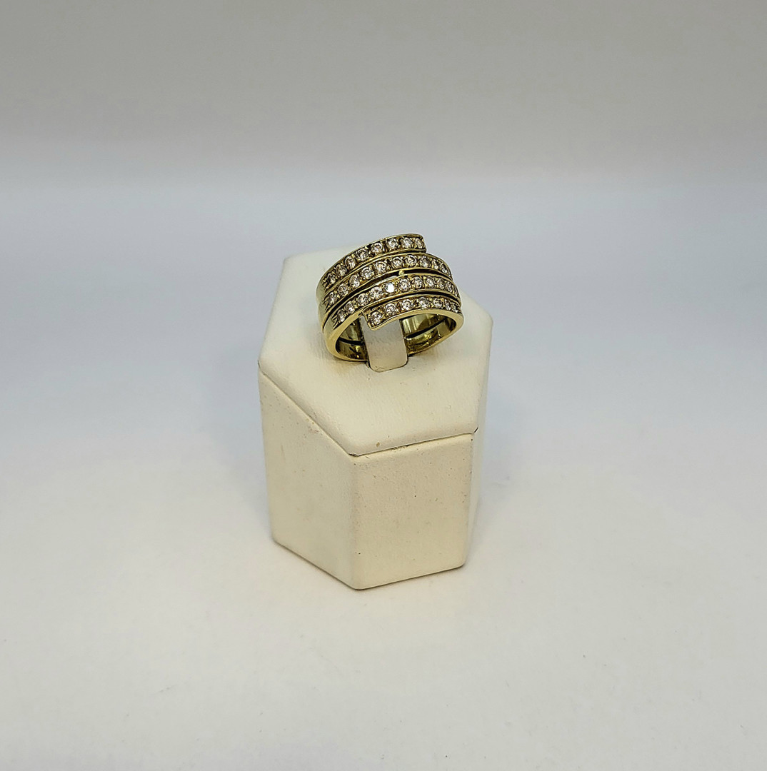 Anello oro diamantini