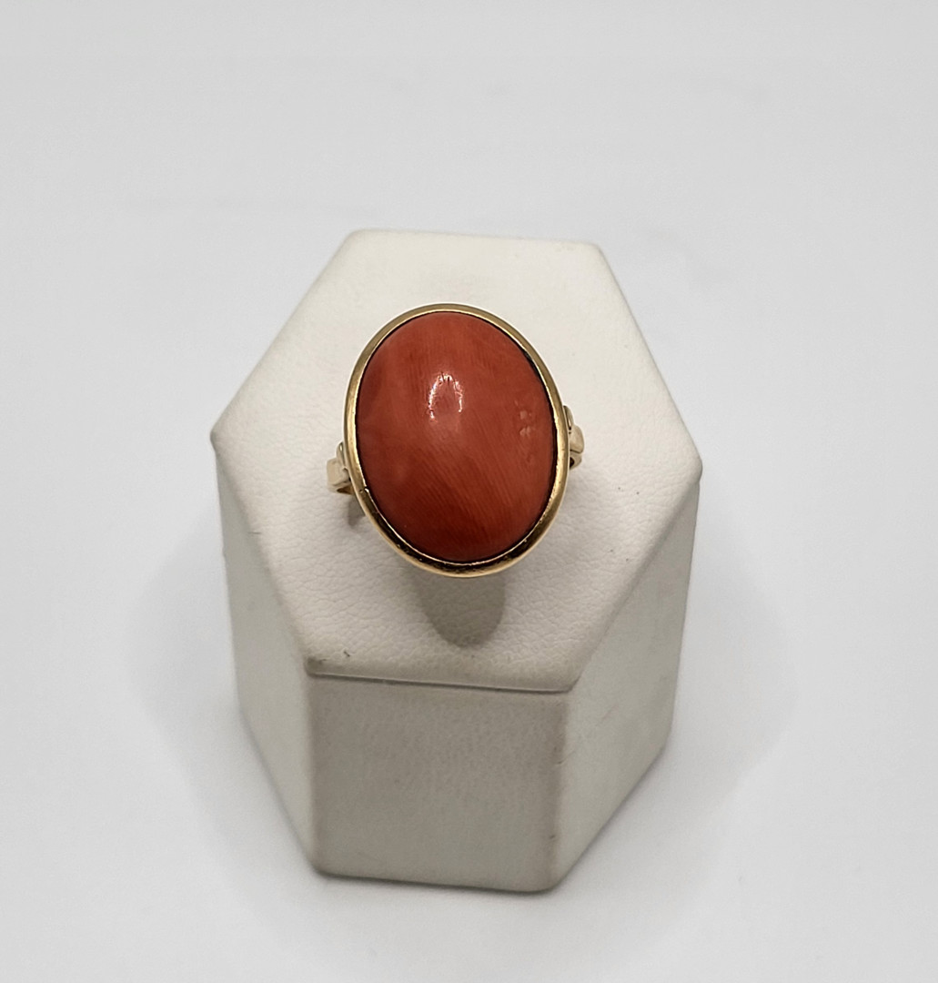 Anello oro corallo