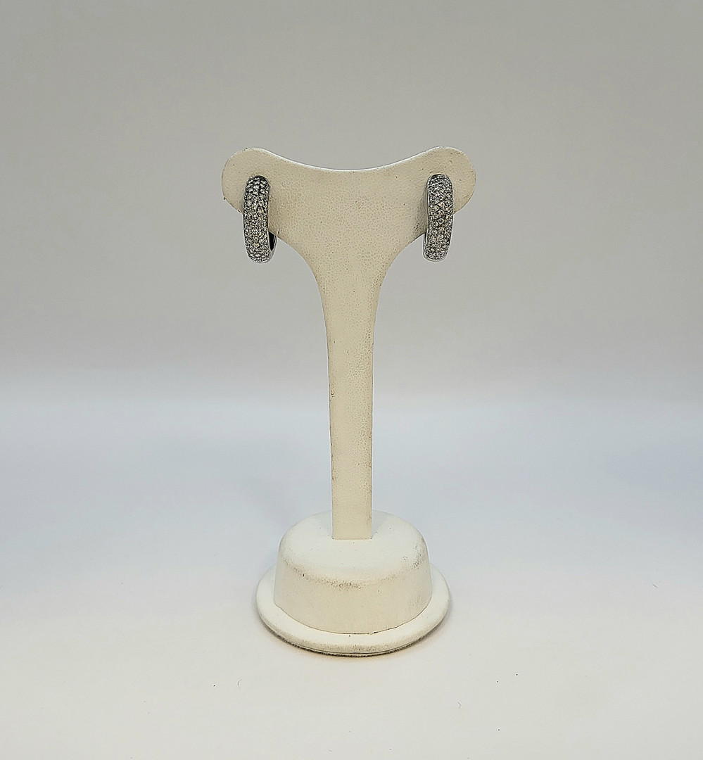 Un paio orecchini oro diamantini