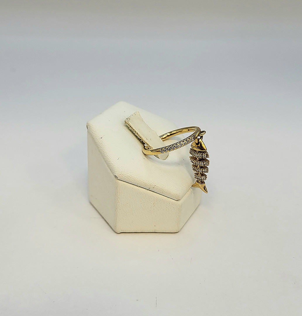 Anello oro diamantini