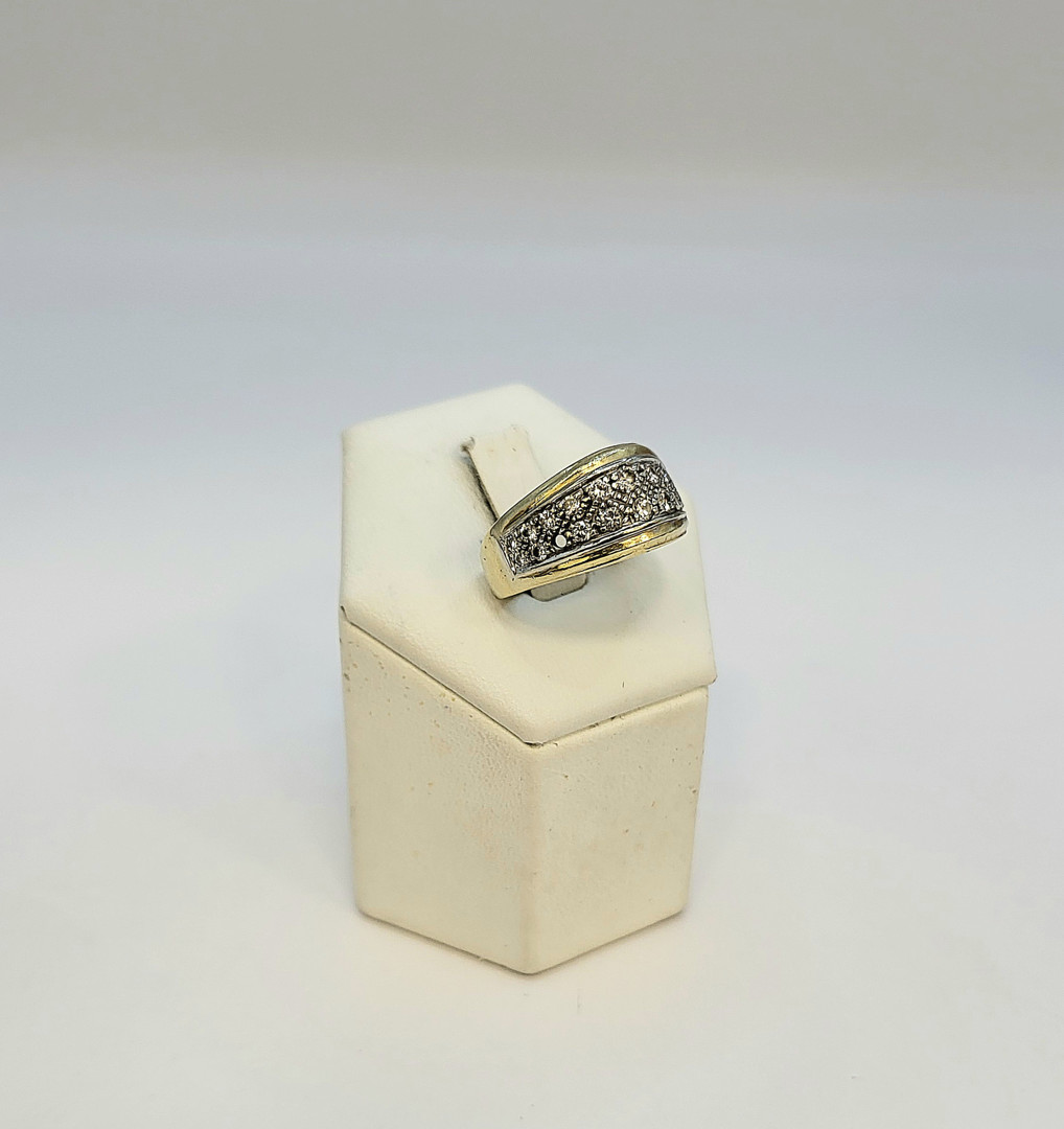 Anello oro diamantini