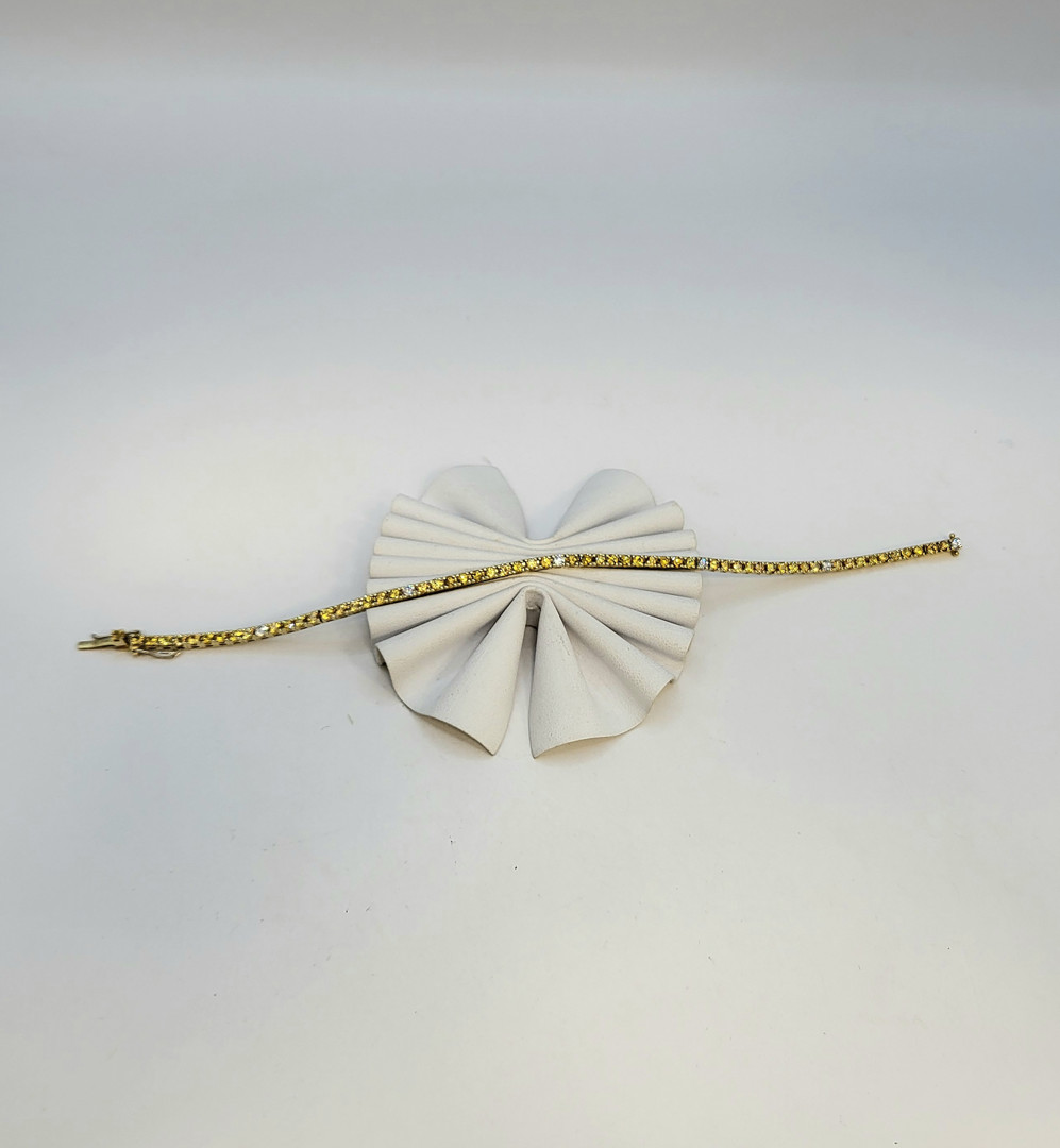 Bracciale oro pietre diamantini