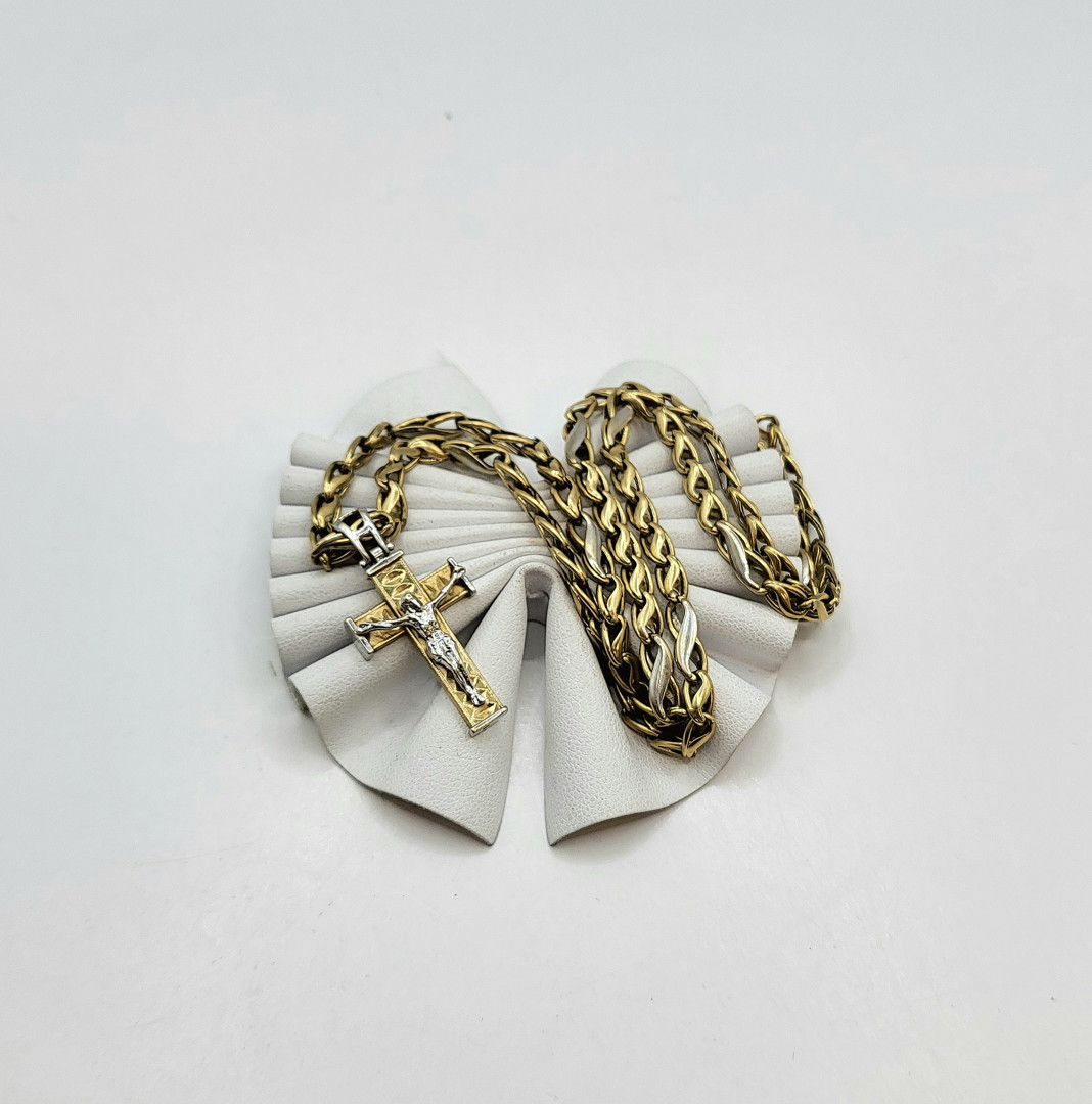 Collana e croce oro