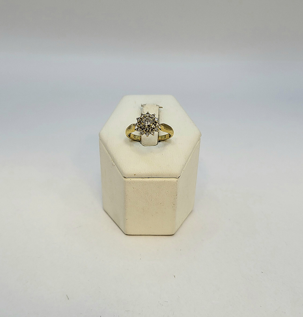 Anello oro diamantini