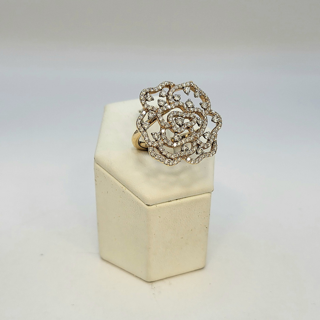Anello oro diamantini