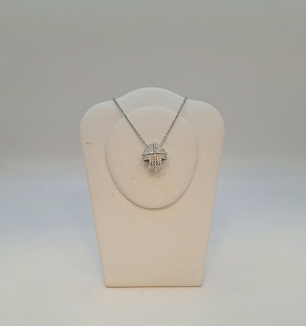 Catenina croce oro diamantini