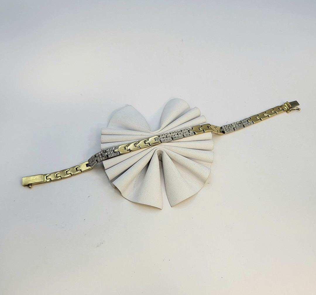 Bracciale oro diamantini