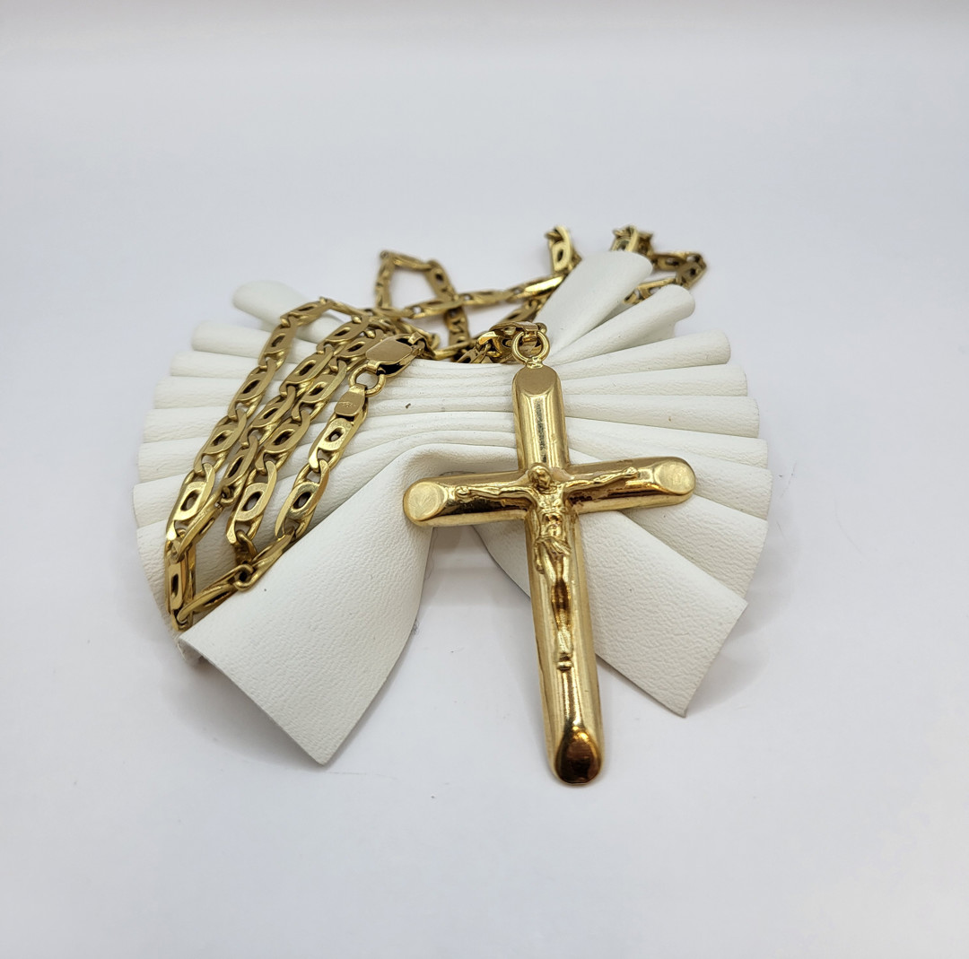 Collana e croce oro