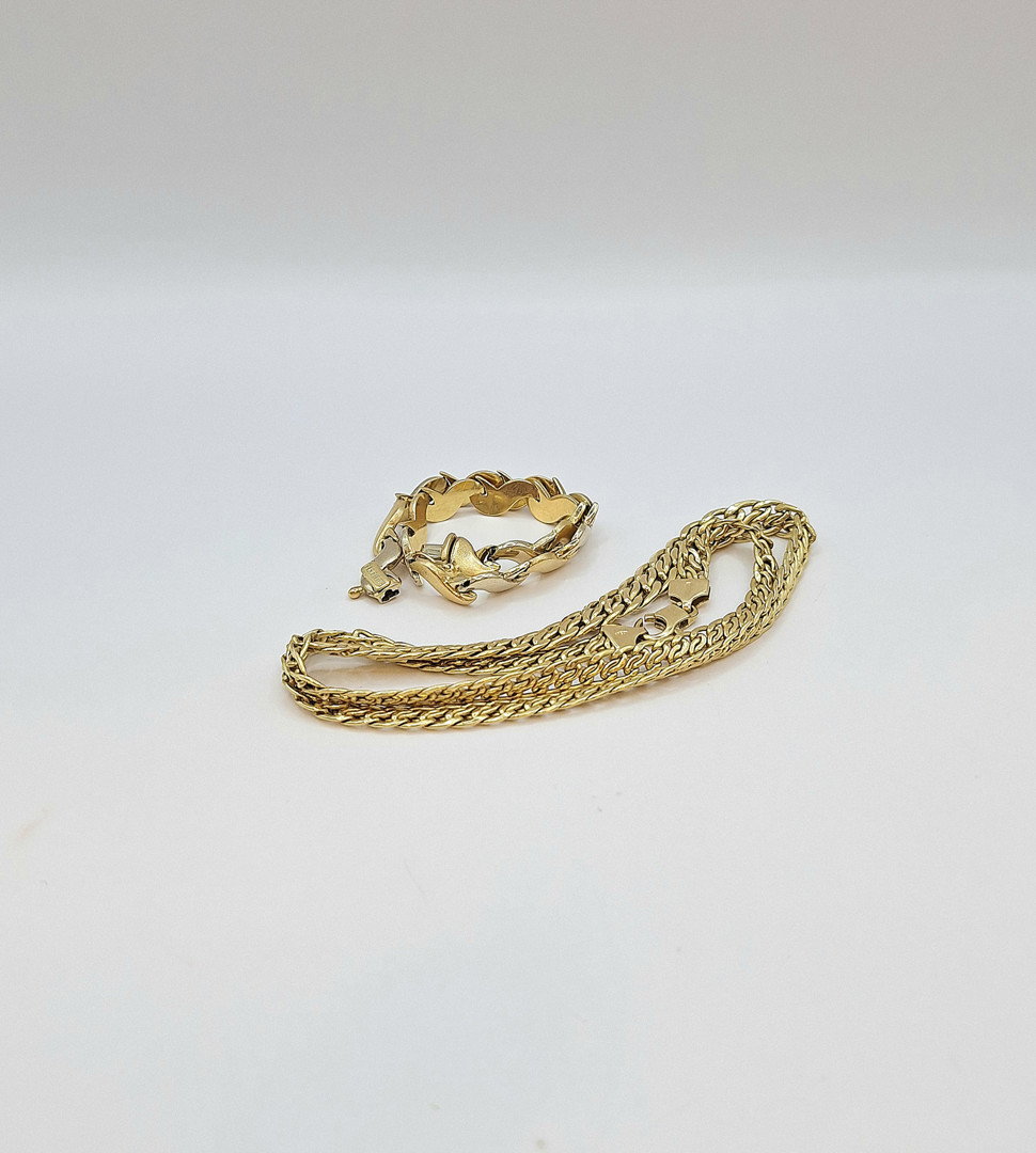 Bracciale e collana oro