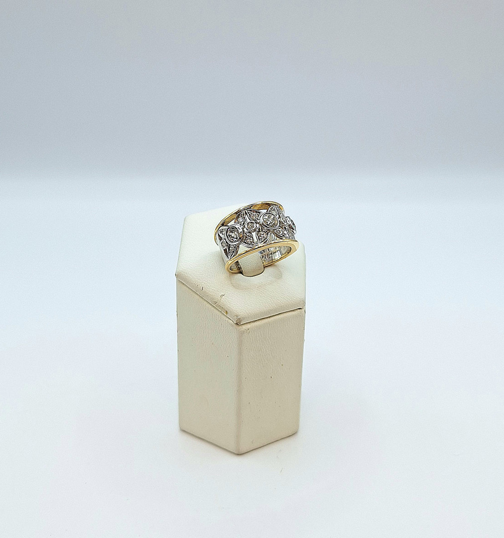 Anello oro diamantini