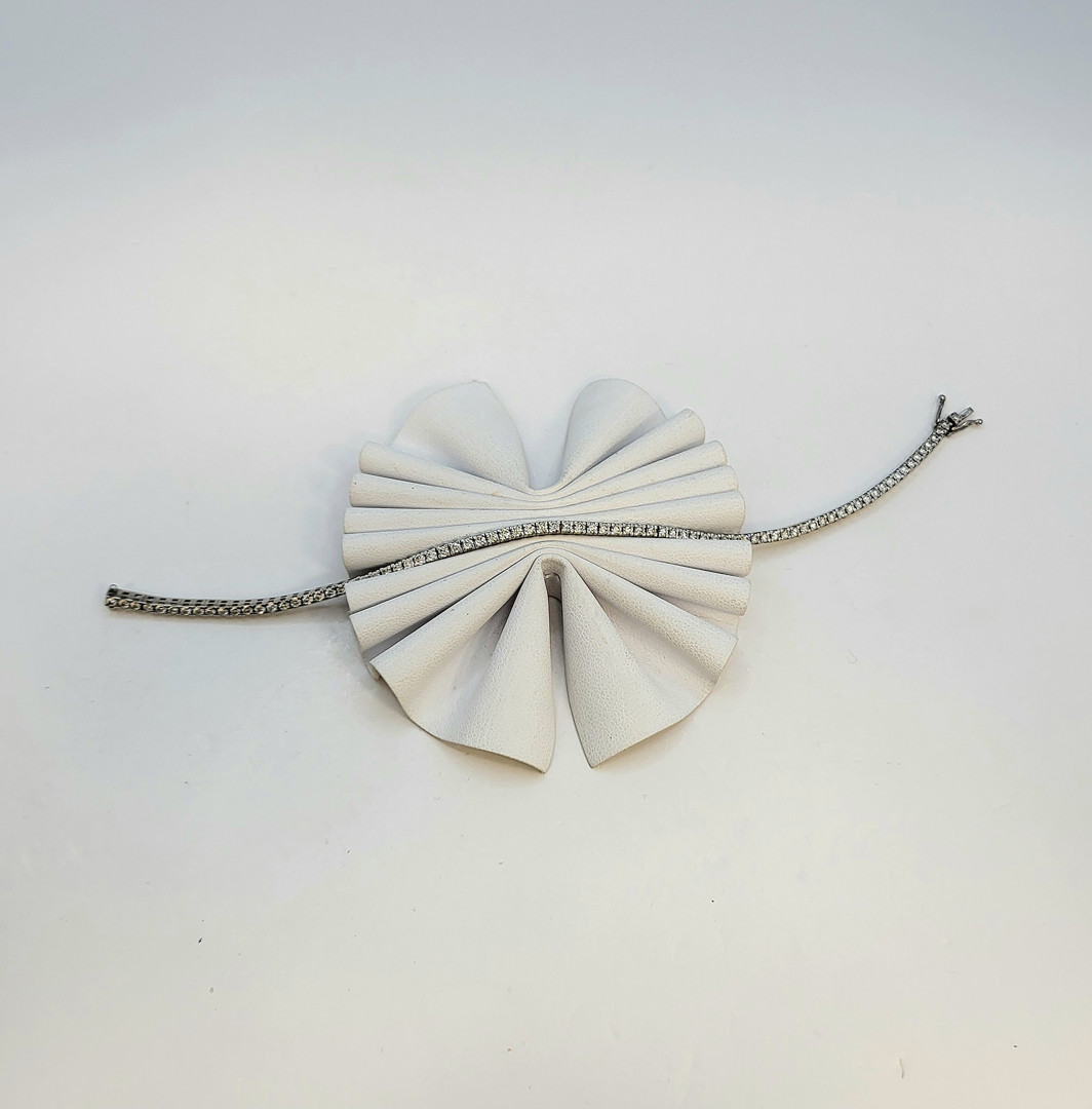 Bracciale tennis oro diamantini