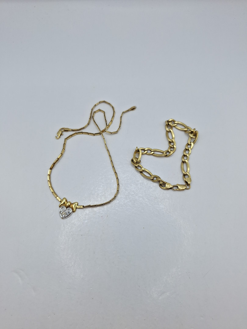 Collana e bracciale oro pietre 