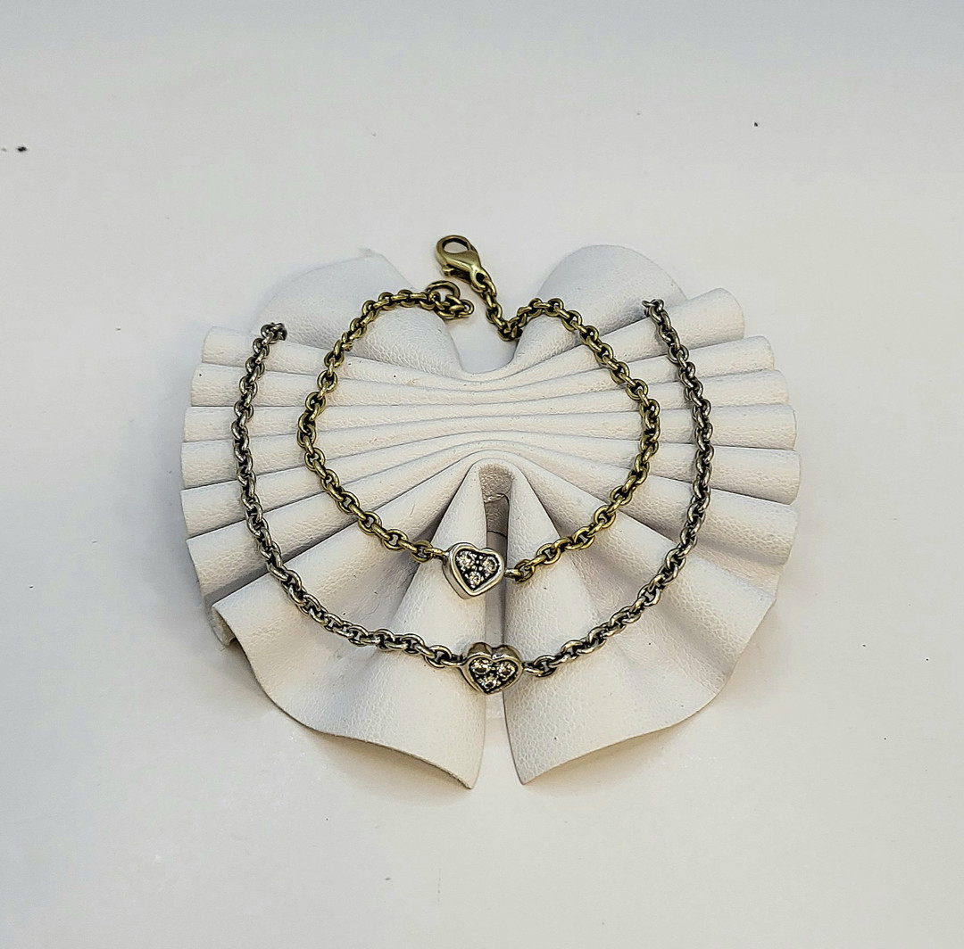 Due bracciali oro diamantini
