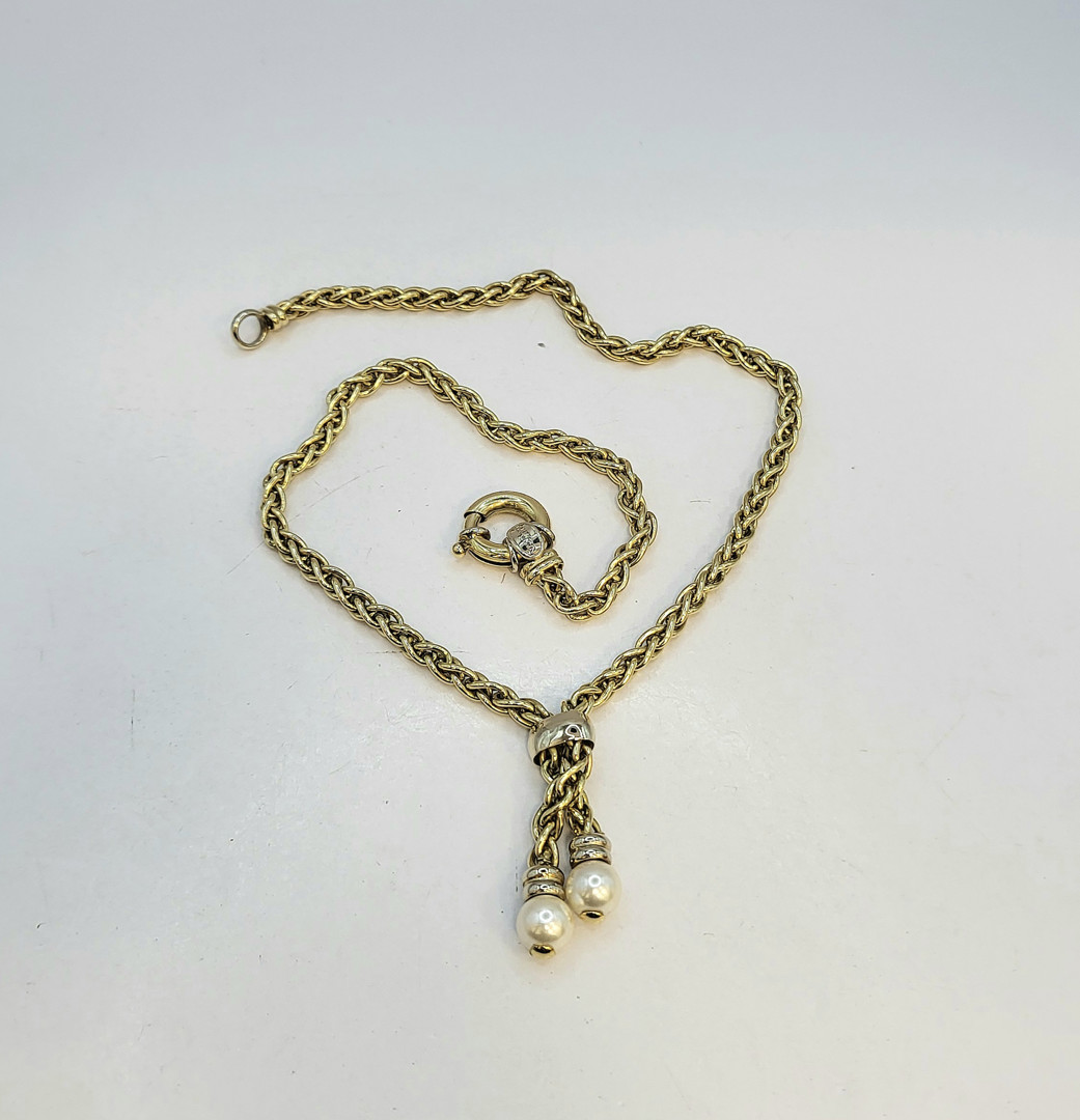 Collana oro madreperla