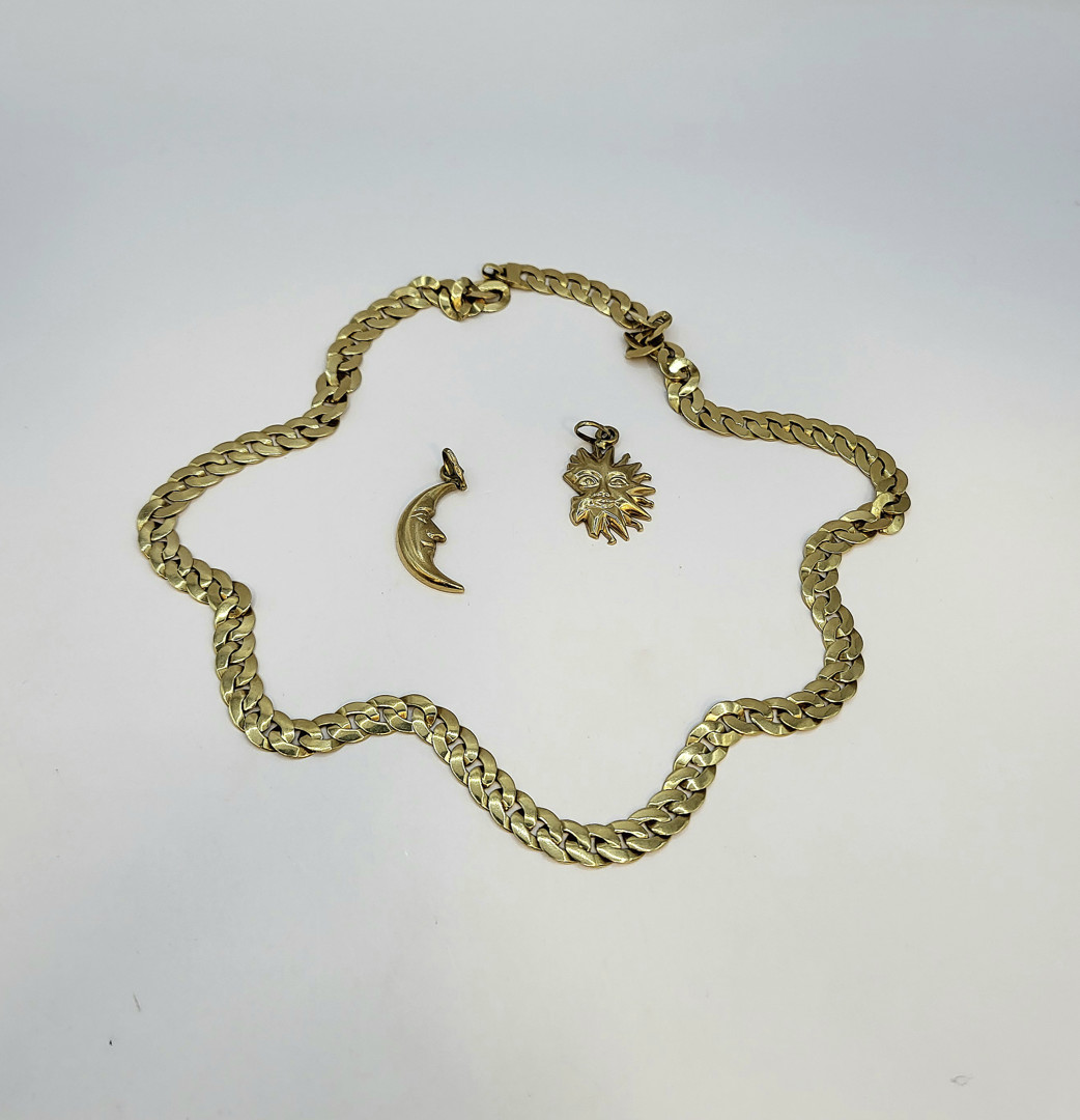 Collana 2 ciondoli oro