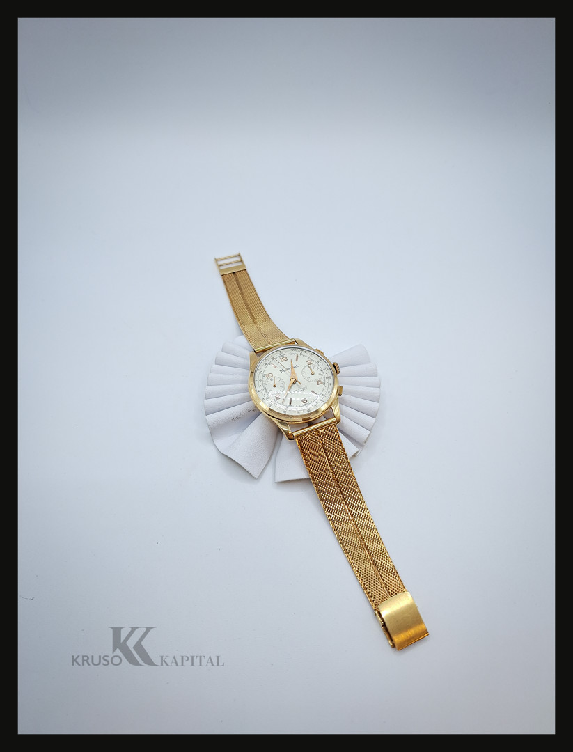 Cronografo con bracciale oro