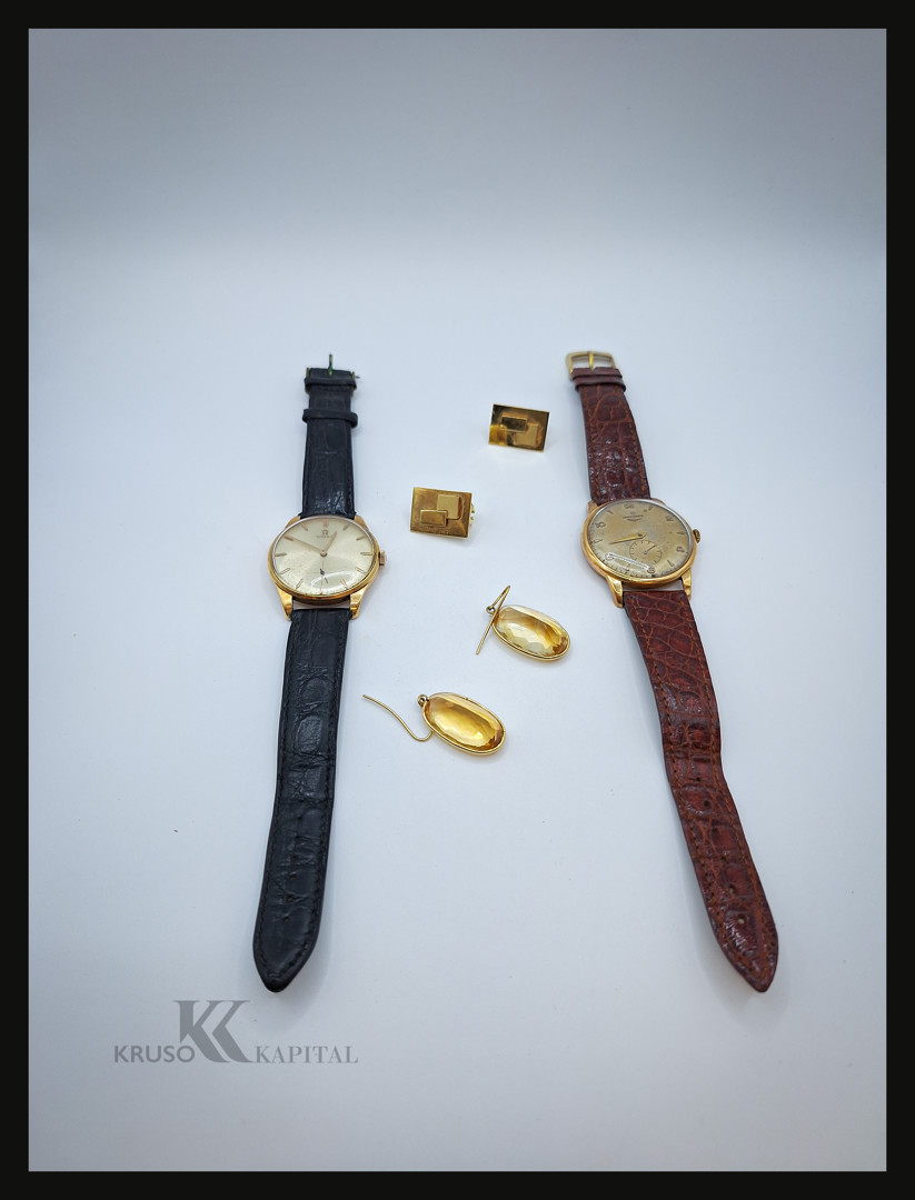 Orologio Longines orologio Omega due paia di orecchini oro pietre