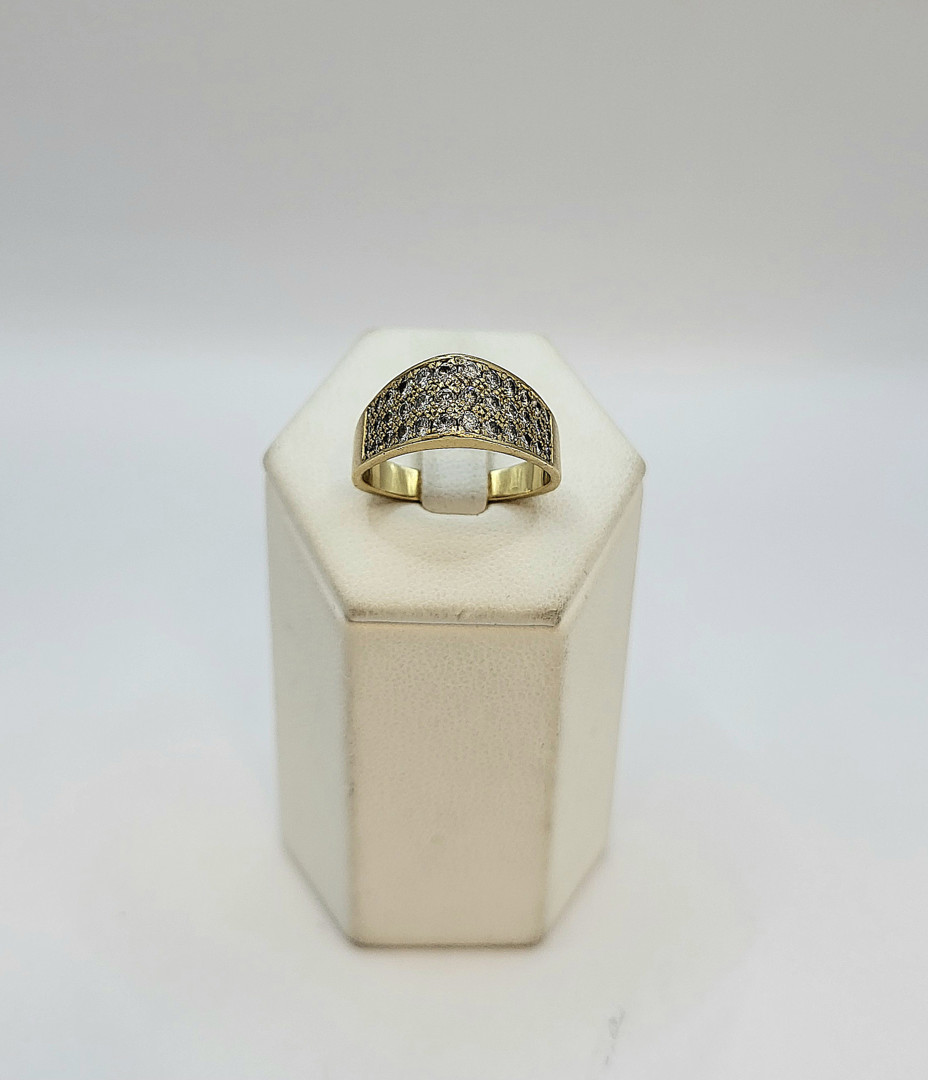 Anello oro diamantini
