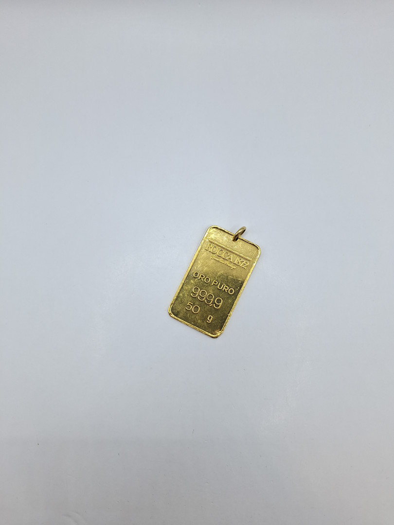 Lingotto oro con gancio oro 