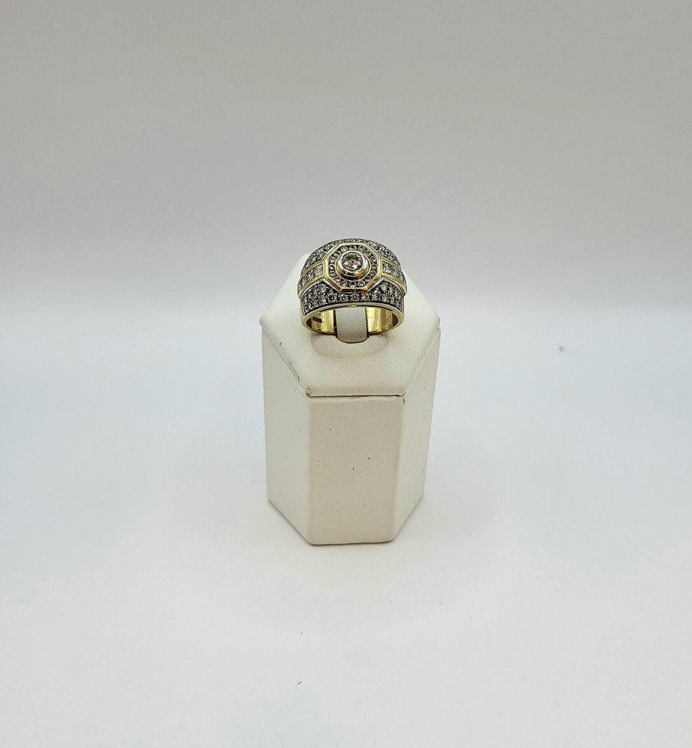 Anello oro diamanti