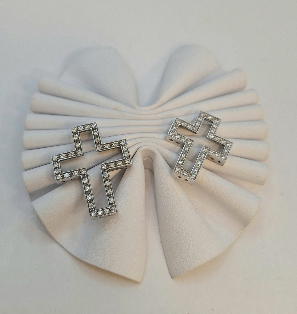 Due croci oro diamantini