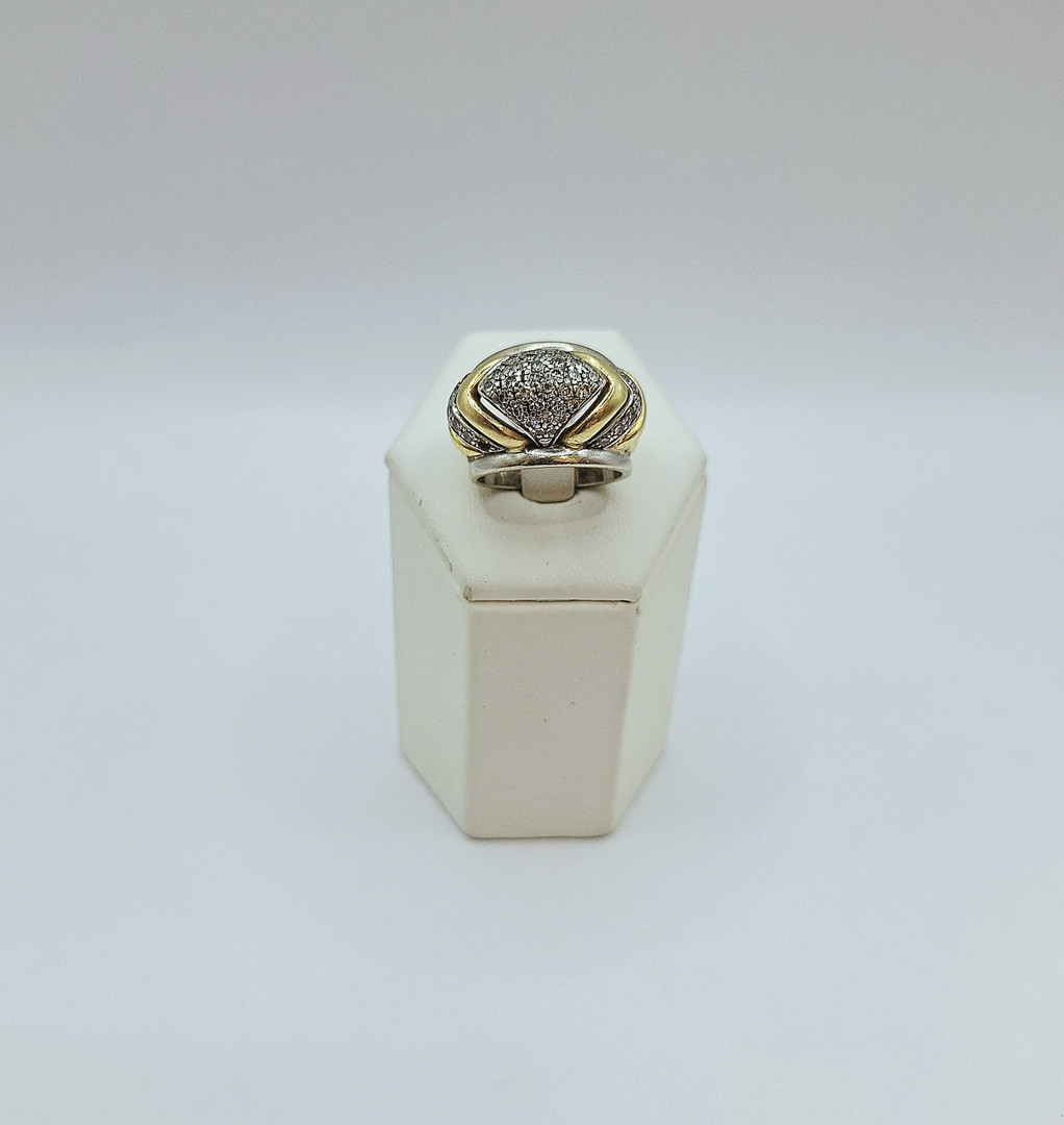 Anello oro diamantini