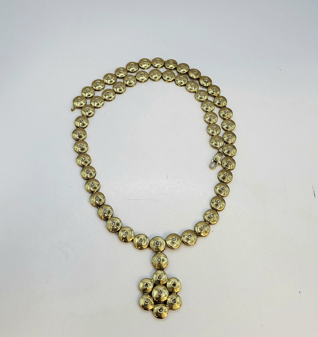 Collana oro diamantini
