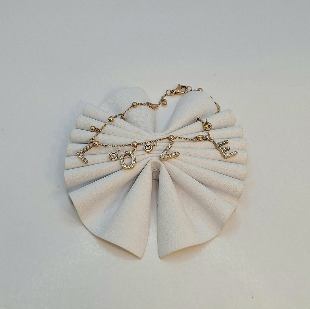 Bracciale oro diamantini