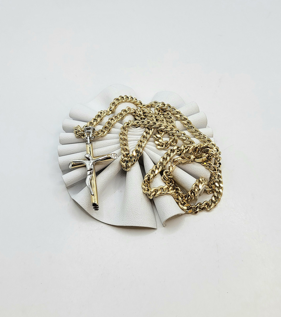Collana e croce oro