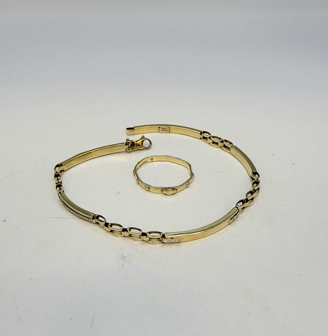 Bracciale e anello oro