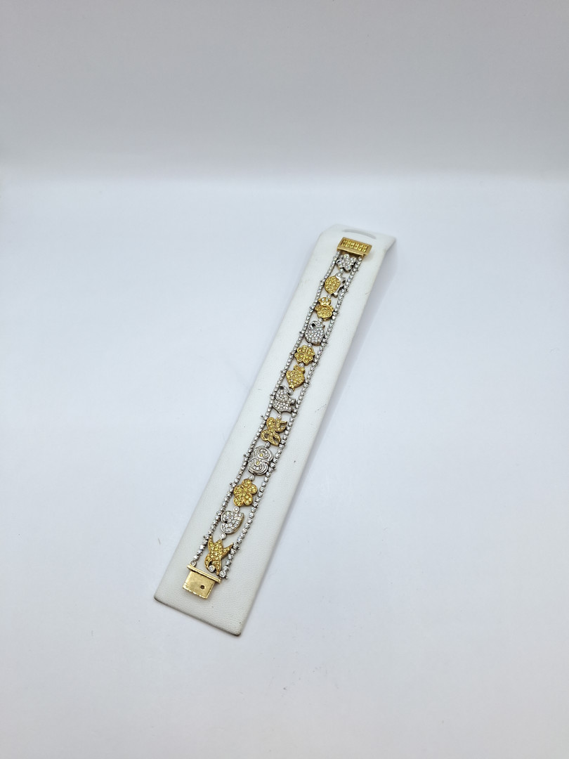 Bracciale oro diamantini