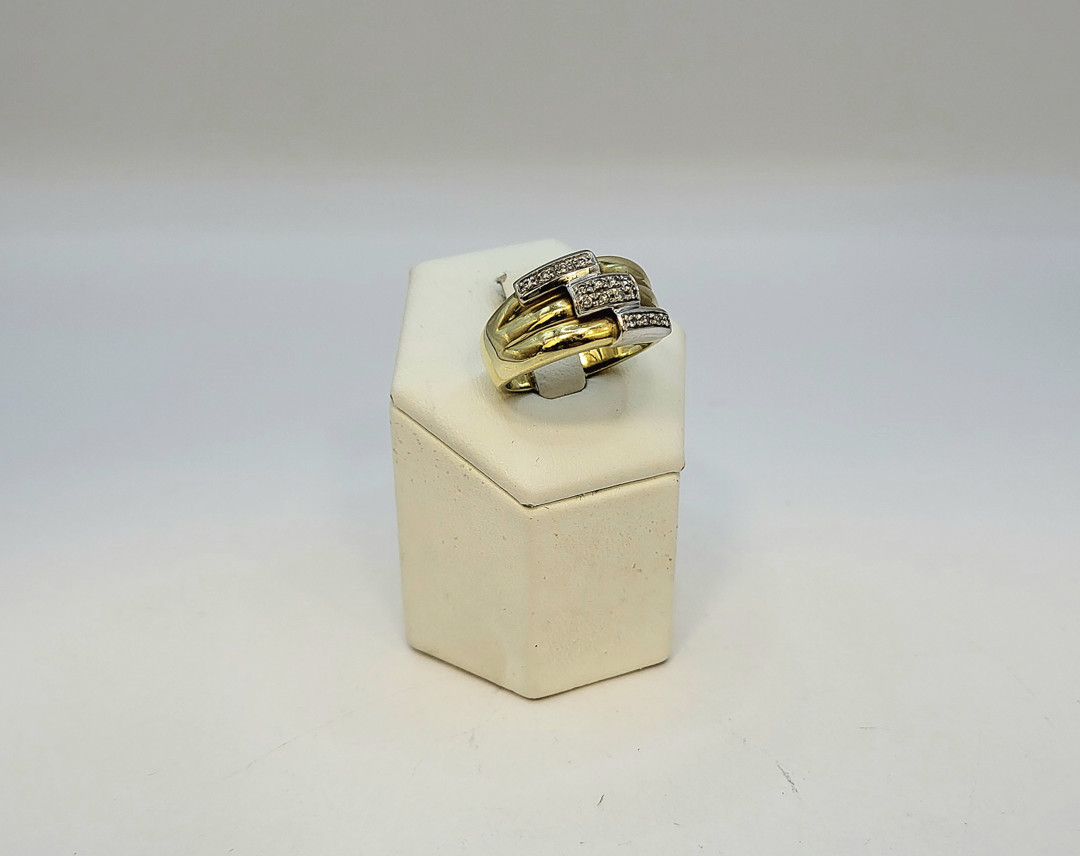 Anello oro diamantini