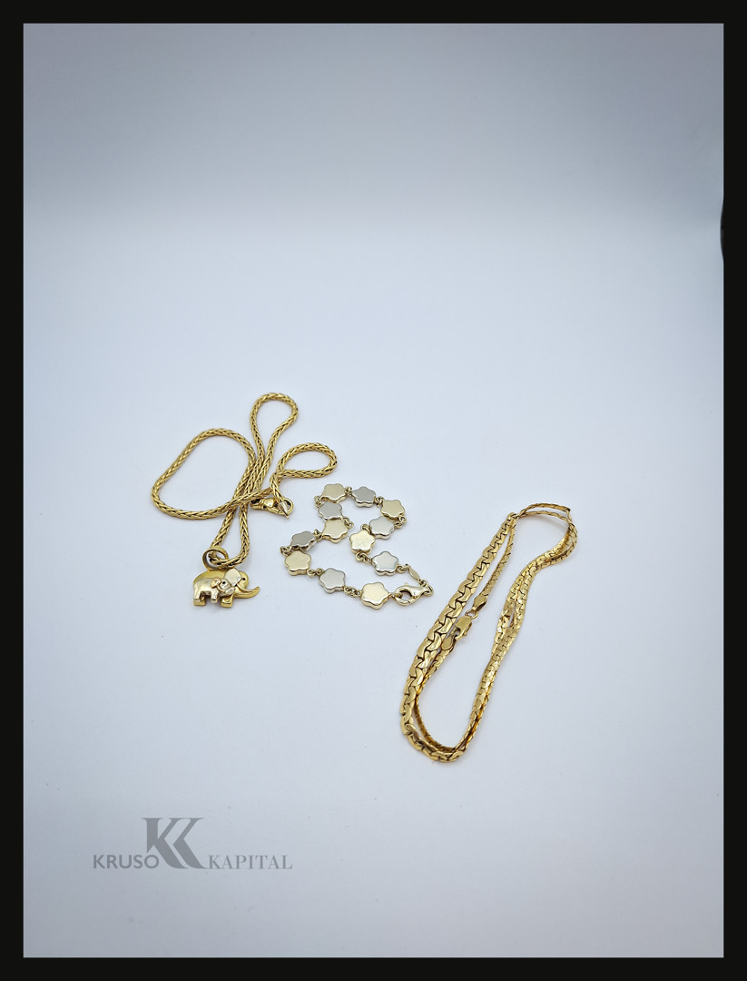 Due collane bracciale ciondolo oro