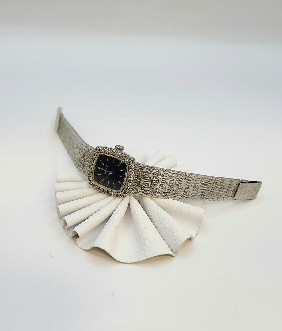 Orologio Longines con bracciale oro e diamanti