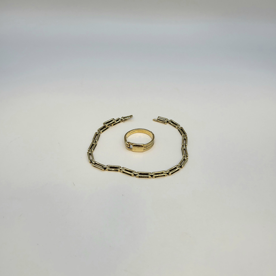 Bracciale e anello oro 