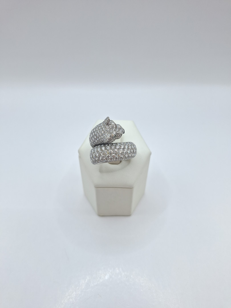 Anello oro pietre diamantini