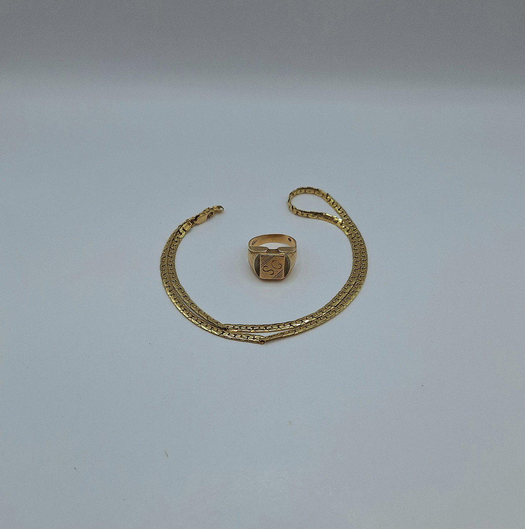 Collana e anello oro