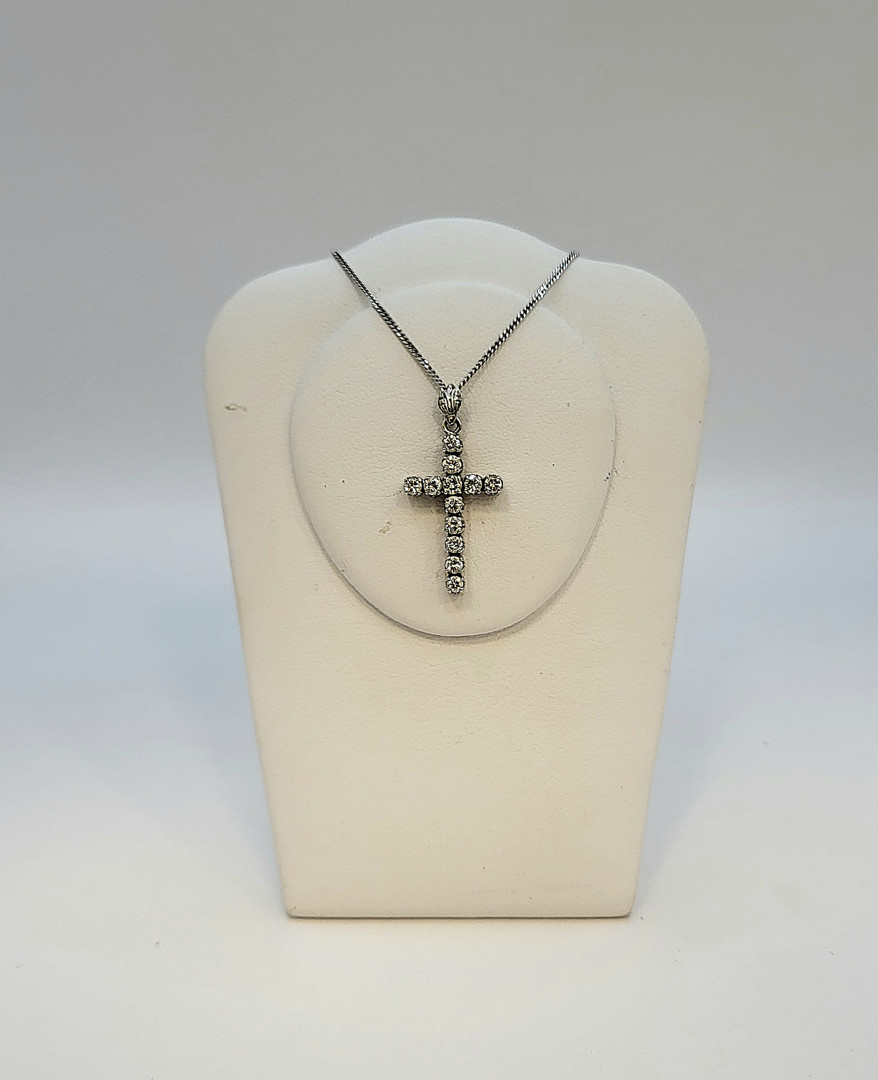 Catenina con croce oro diamantini