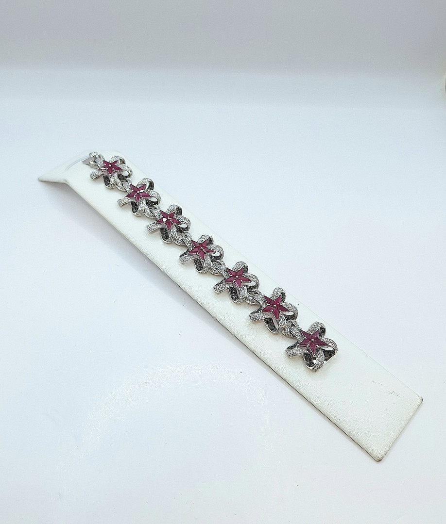 Bracciale oro diamanti pietre