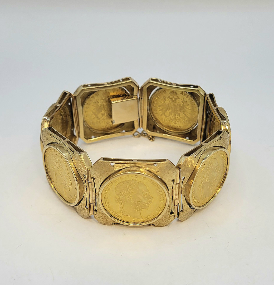 Bracciale oro con monete