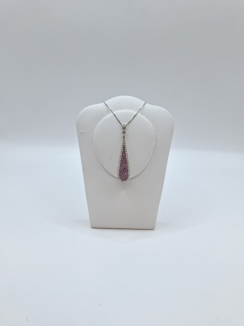 Collana oro pietre diamantini