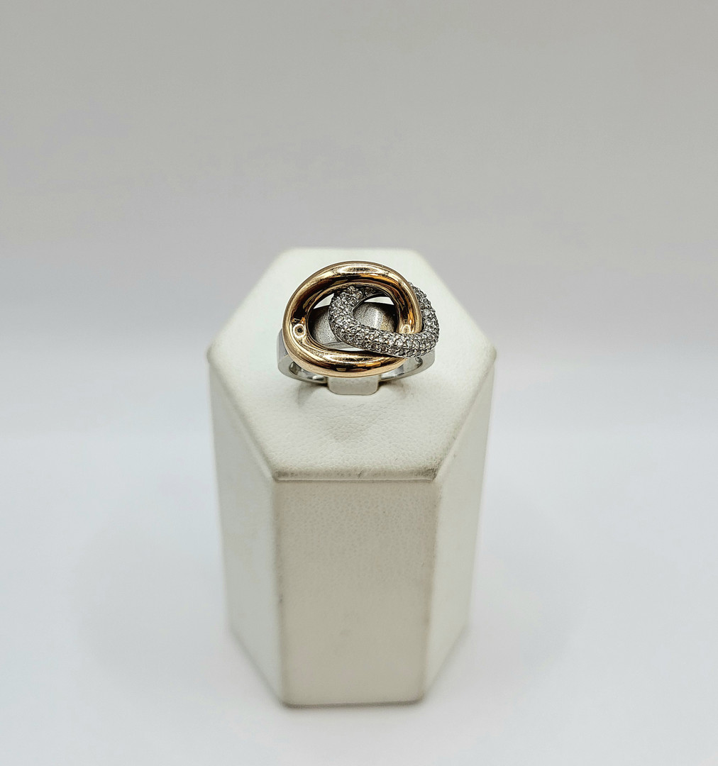 Anello oro diamantini