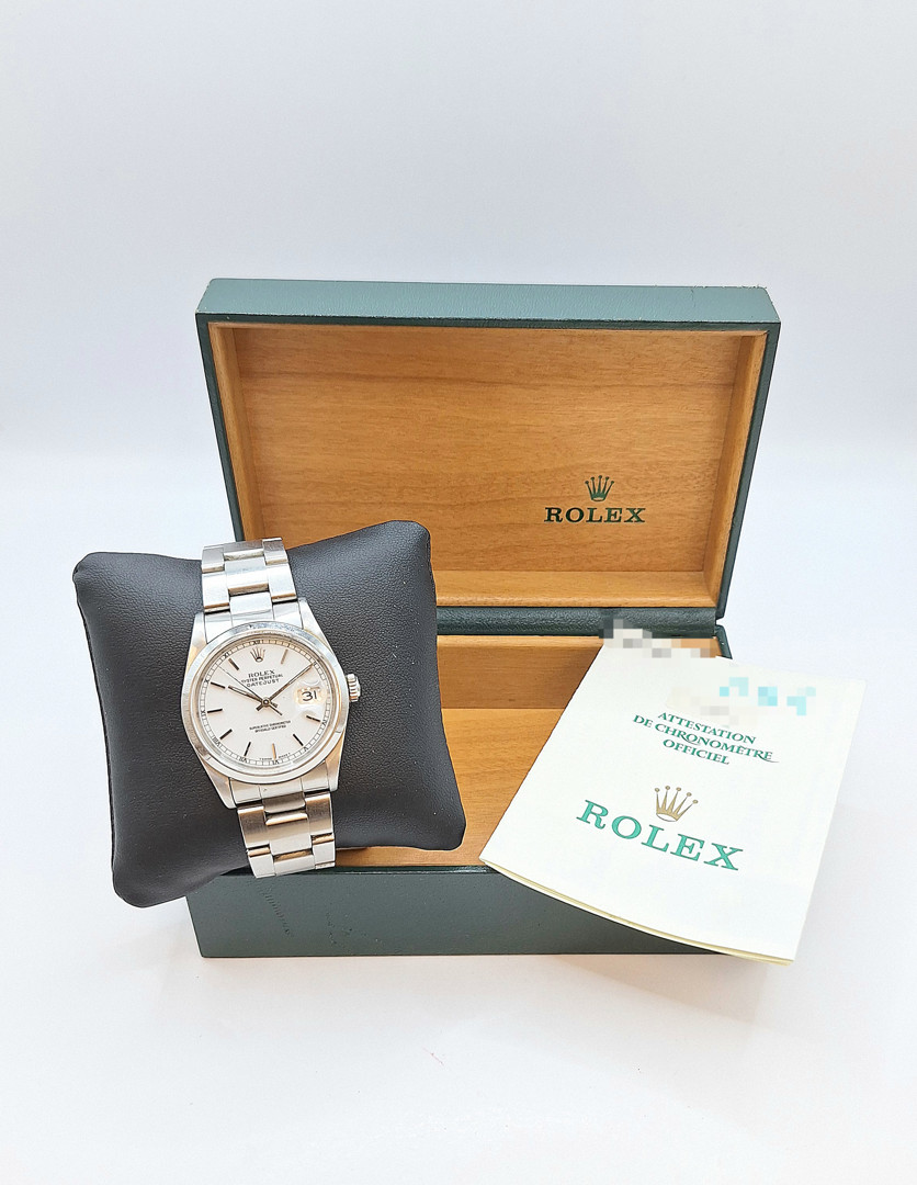 Orologio acciaio Rolex Datejust con scatola e garanzia a corredo