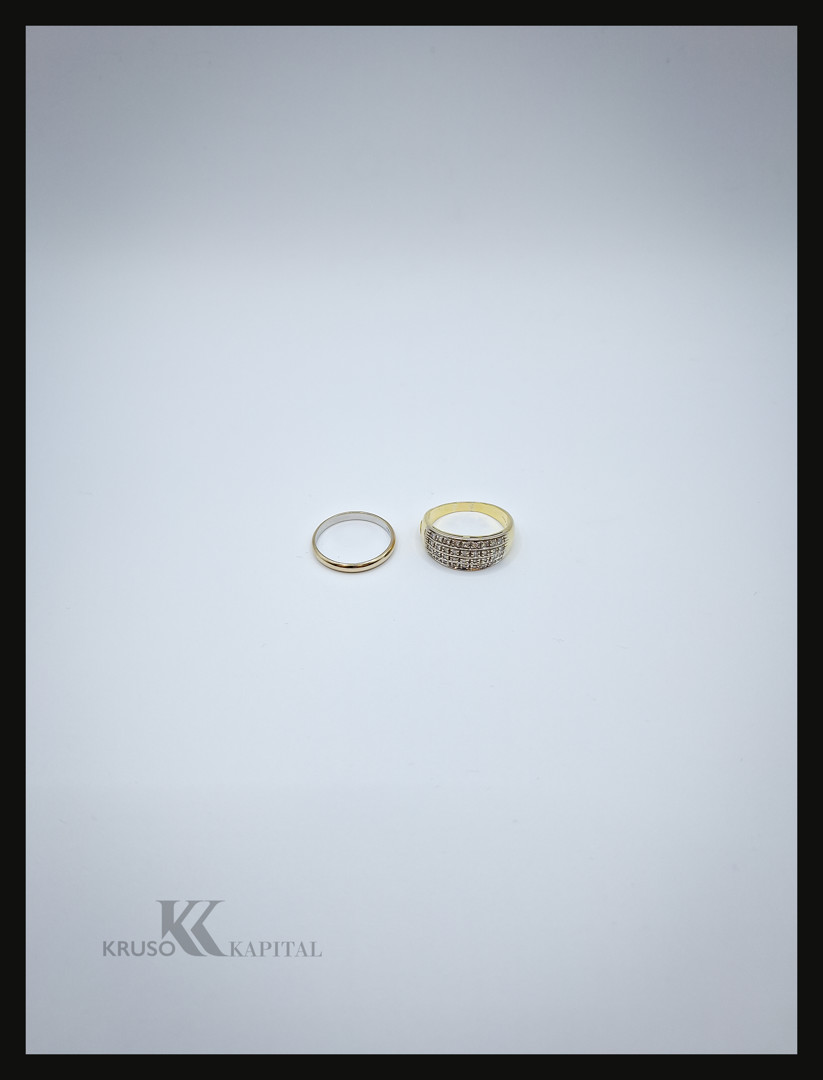 Due anelli oro diamanti