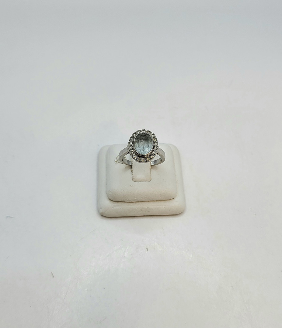 Anello oro diamanti pietra